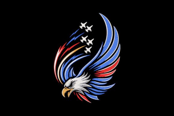 American Bald Eagle Head: A Patriotic Embroidery Gem