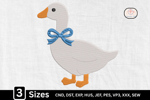 Blue Bow Cute Farm Goose: A Charming Touch for Handmade Gifts