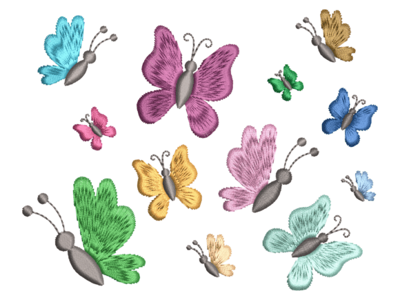 Colorful Butterfly Border