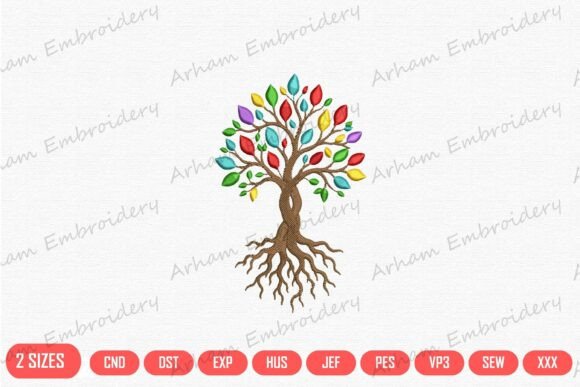 Colorful Tree of Life Harmony: A Seasonal Embroidery Review