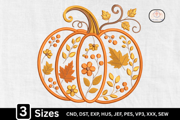 Floral Autumn Leaves Pumpkin Review