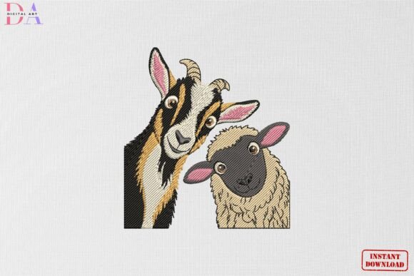 Goat and Sheep Friends: A Designer’s Review for Boutique Sweatshirt Embroidery