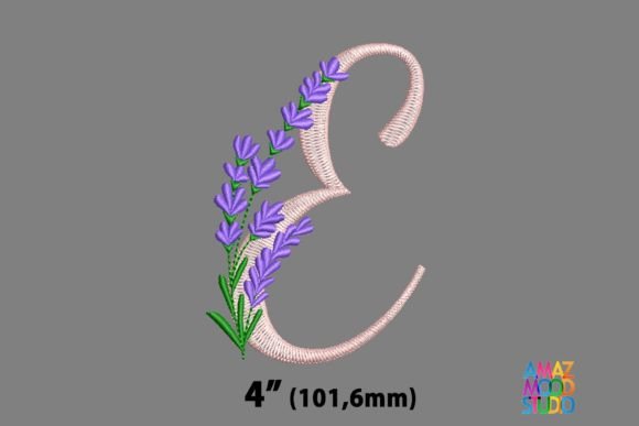 Letter E Floral Lavender Monogram: A Designer’s Take for Boutique Apparel