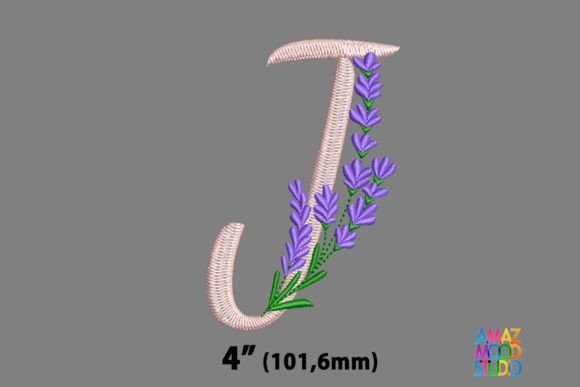 Letter J Floral Lavender Monogram: A Designer’s Review for Sweatshirt Embroidery