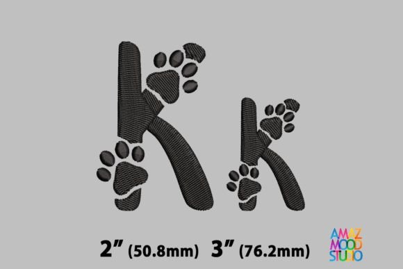 Letter K Paws Monogram: A Fresh Embroidery Pick for Small Business Branding