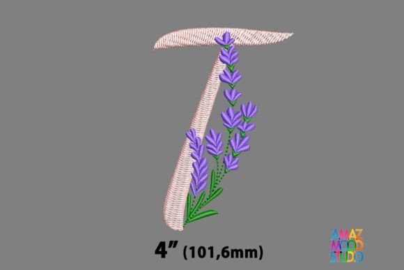 Letter T Floral Lavender Monogram: A Designer’s Review for Personalized Embroidery