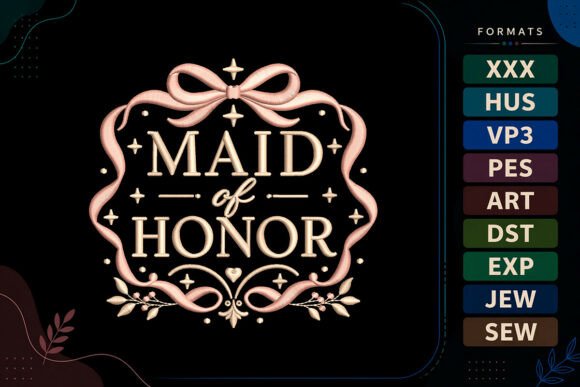Maid of Honor Wedding Quote: A Review for Business Embroidery