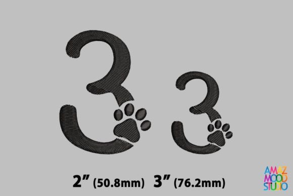 Numer 3 Paws Monogram: A Cute & Versatile Design for Craft Fair Success
