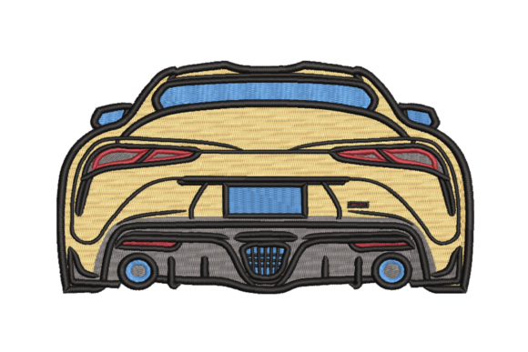 Sports Car Rear View: A Seasonal Embroidery Pick for Holiday Crafters